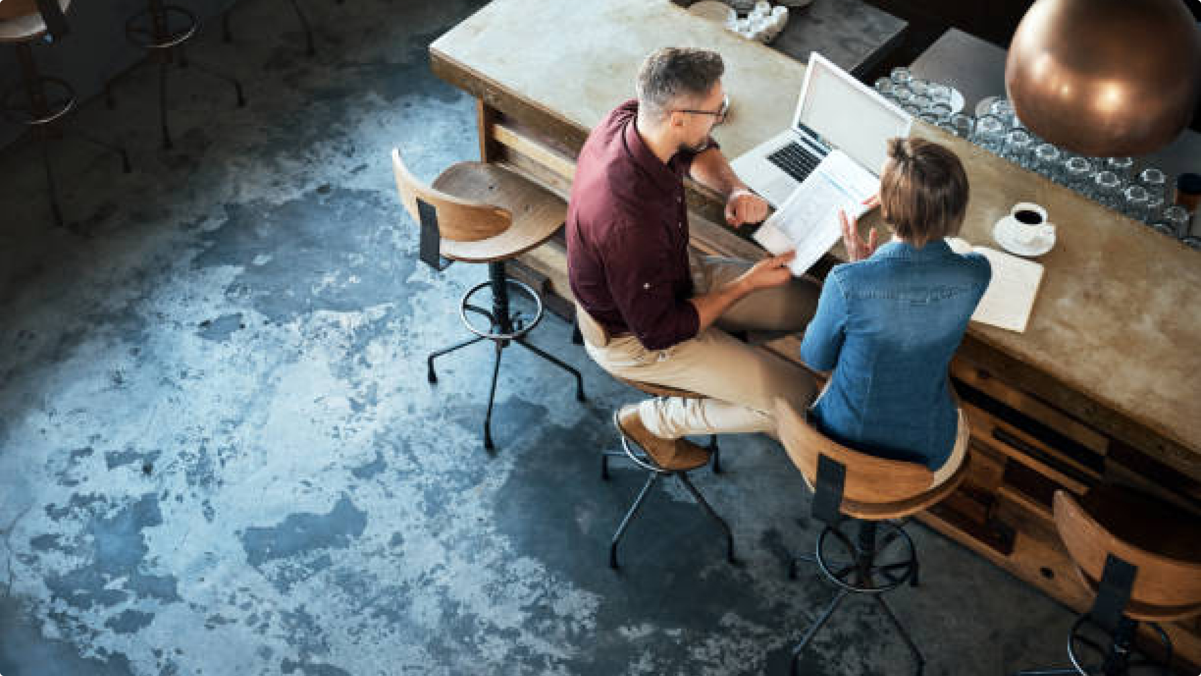 accounting client and accountant at a desk