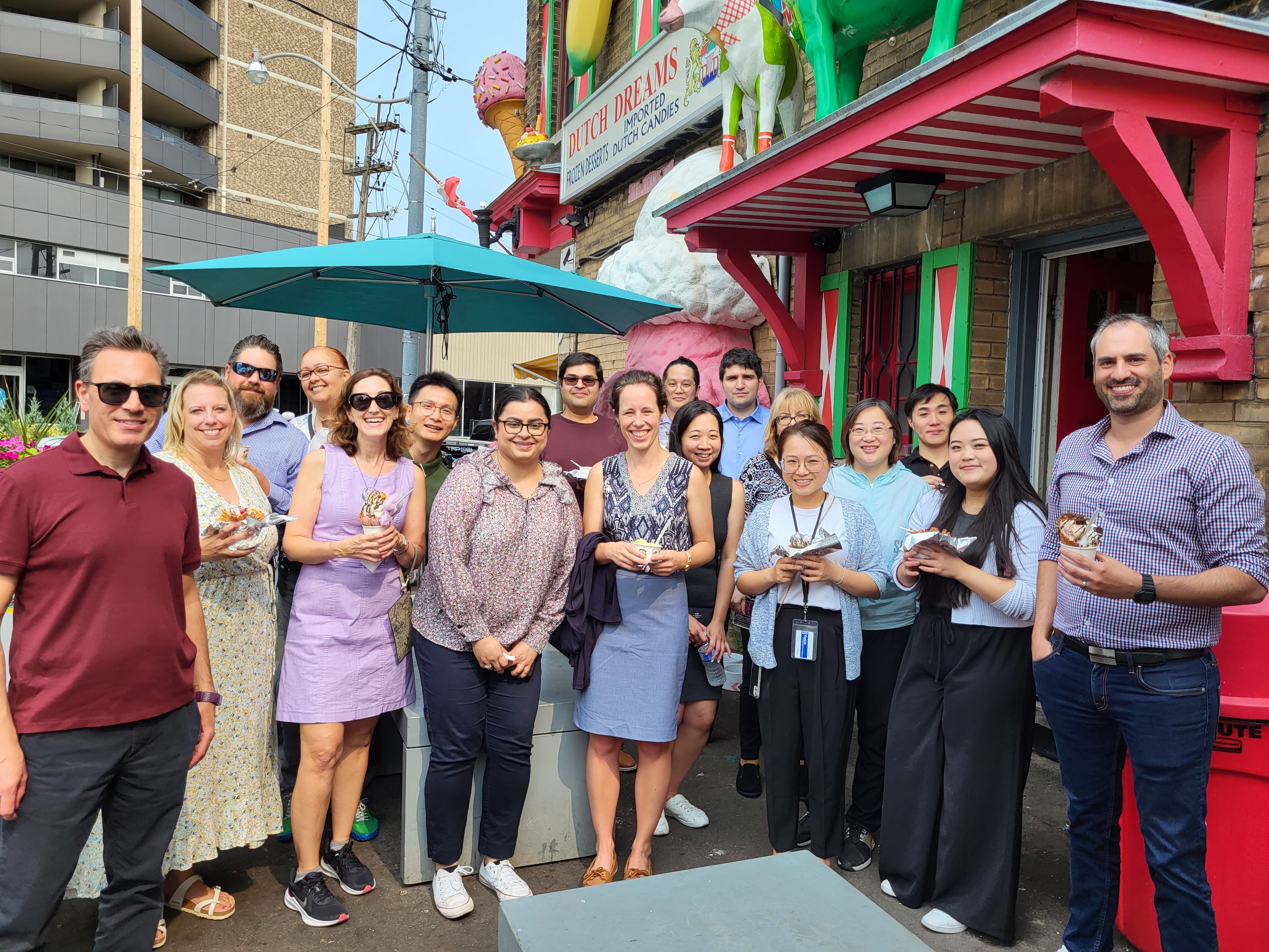 Stern Cohen team members at a famous ice cream shop in Toronto.